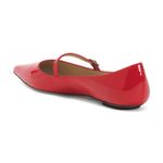 Stuart Weitzman  Red Patent Mary Jane Flats Pointed Toe Size 8 Photo 1
