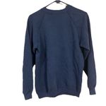 Vintage Morning Sun Floral And Bird Navy Hanes sweatshirt Signed Blue Size M Photo 5