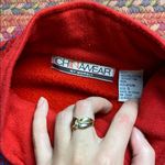 90s VINTAGE RED PULLOVER 1/4 ZIP JACKET Photo 2