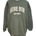 ANINE BING Size L Tyler Oversized Sweatshirt Crewneck Chenille Letters FLAWED Photo 0