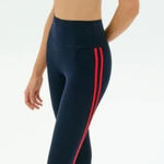 Splits59 Ella High Waist Airweight 7/8 Leggings Indigo Blue / Pirate Red M $128 Photo 0