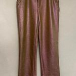 Revolve NICHOLAS Valeria Metallic Side Lace Up Pants Iridescent Pink High Rise Size 2 Photo 5