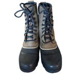 Sorel  Emelie 1964 Waterproof Lace Up Boots Brown Tan Black size 6 Photo 1