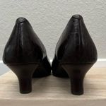 Aerosoles Brown Leather Square Toe Kitten Heels 8.5B Photo 2