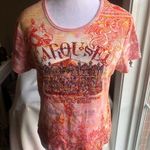 Gloria Vanderbilt Pullover Carousel Coney Island Tee Size Large Photo 0