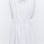 ZARA NWT Stretchy Mini Shirt Dress Photo 4