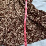 Bohme Brown and White Ruffled Puff Sleeve Mini Dress Photo 11