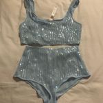 Victoria's Secret  Sequin Shimmer Bra Top & High-Waist Short Set Photo 4