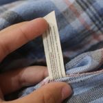 Free People  Blue Plaid Sunday Morning Sleep Shirt Sz M Photo 8