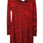 Bobbie & Brooks Size Medium M Red Black Sweater Dress Long Sleeve Warm Soft Cozy Photo 0