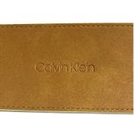 Calvin Klein  Leather Belt Womens Large Bone White Gold Buckle Wide NWT $45 MSRP Photo 3