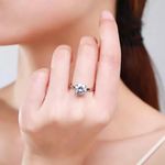 Sterling Silver SIZE 8 925 Classic Four Claw Emerald Cut CZ Ring Photo 3