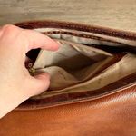 Brahmin  Vintage Evon The Grady Collection Brown Leather Clutch Shoulder Bag Photo 8