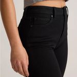 Quince  Bella Black High Rise Straight Leg Organic Cotton Blend Ankle Denim Jeans Photo 2