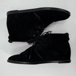 Stuart Weitzman Rove Boots Size 7.5 Black Suede Ankle Lace Up Leather Luxury Photo 7