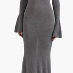 House Of CB NWOT  Sancha Open Back Long Sleeve Semisheer BodyCon Maxi Dress sz L Photo 0