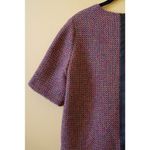 Sandro  Crochet Tweed Boxy Cropped Short Sleeve Blouse Zip Top Size 2 Medium Photo 3