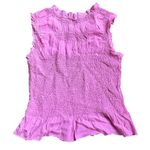 Anthropologie  Textured Smocked Vest Top Pink Size Medium Photo 8