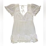 Lulus Always Your Darling White Swiss Dot Short Sleeve Mini Dress Size XL Bride Photo 3