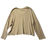 Old Navy  Women's XXL Thermal Cropped Long Sleeve T-shirt Tan Neutral Casual Cozy Photo 1