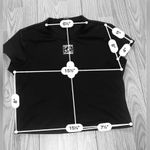 Bebe  Women’s Black Rhinestone Cropped Short Sleeve Top Photo 5