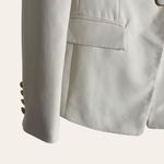 Milly Alexa Twill White Single Breasted Blazer Jacket Size 0 Photo 8
