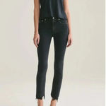 AGOLDE  Toni Mid Rise Straight Leg Black Skinny Jeans Size 26 Photo 3