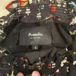 Pomelo Midi Ruffled Black Floral Long Sleeve Dress Womens Small Smocked Neckline Photo 5