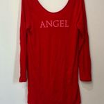 Victoria's Secret Shirt Women Small Red Sleep Angel Glitter Sparkle Plung… Photo 1