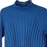 American Eagle  Women's Snowsoft Mock Neck Crop Sweater Blue Size S Photo 1