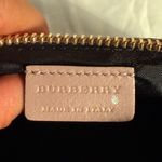 Burberry NWOT  Bridle Sequined Large Pouch, Metallic Pink/Check, Small Defect Photo 8