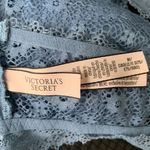 Victoria's Secret  Racer Back Lace Bralette M Blue Adjustable Straps Pullover Photo 4