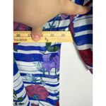 LuLaRoe ‎ Lindsay Kimono L Blue Stripe Floral Boho Coastal Resort Beach Cover Up Photo 6