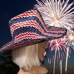 Cowgirl hat! Red, white and blue costume! Red Photo 2