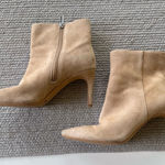 Vince Camuto  Allost Tan Taupe Genuine Suede Leather Heeled Boots Size 8.5 Photo 0