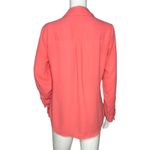 EXPRESS Shirt Womens Small Coral Pink Chiffon Portofino Office Business Casual Photo 3