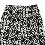 Chicos Travelers Black White Printed Wide Leg Slinky Knit Crop Pants 0 4/6 Photo 1