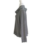 Lauren Ralph Lauren Top Sweater Black White Stripe Loose Cowl Neck XL Photo 3