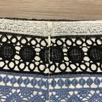 Talbots  Lace Stripe Pencil Skirt Blue Black White Size 10P Knee length Classy Photo 8