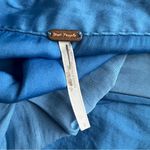 Free People  Women’s Aida Collared Long Sleeve Silky Cobalt Blue Shirt Maxi Dress Photo 3