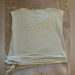 Daniel Cremieux Cremieux Striped Sleeveless Top Women’s Size Medium Olive Cream Photo 2