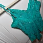 Anthropologie NWT  Green Lace Bodysuit XS‎ Photo 8