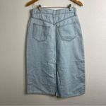 Old Navy High Rise Wow Denim Midi Skirt Light Wash Size 6 Photo 5