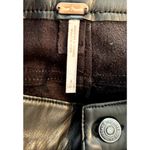 Free People  Black Faux Leather Pants with Button Zipper Closure Size 4 Photo 3