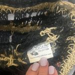 Large Black and Cream Woven Tote Bag Photo 2