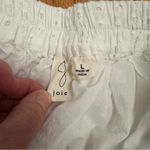 Joie  White Eyelet Embroidered Maxi Skirt Boho Coastal Cotton Ruffle Skirt Size L Photo 1