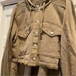 We The Free x Free People Reese Layered Military Utility Cargo Denim Jacket | M Photo 7