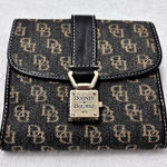 Dooney & Bourke  1975 Classic Vintage Black and Gold Monogram‎ Wallet Photo 0
