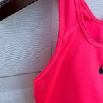 Nike  Women’s Sports Bra Dri Fit Racerback Highlighter Pink Orange Medium Photo 5