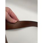 Brown Leather Belt Full Grain Silver Buckle Handcrafted in America Size 30 75 Photo 1